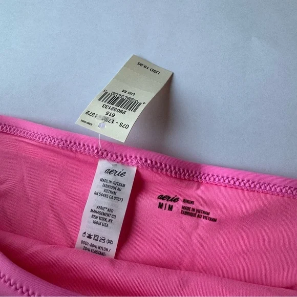 NEW Aerie Full Coverage Pink Bikini Bottom Size Medium - Picture 5 of 7